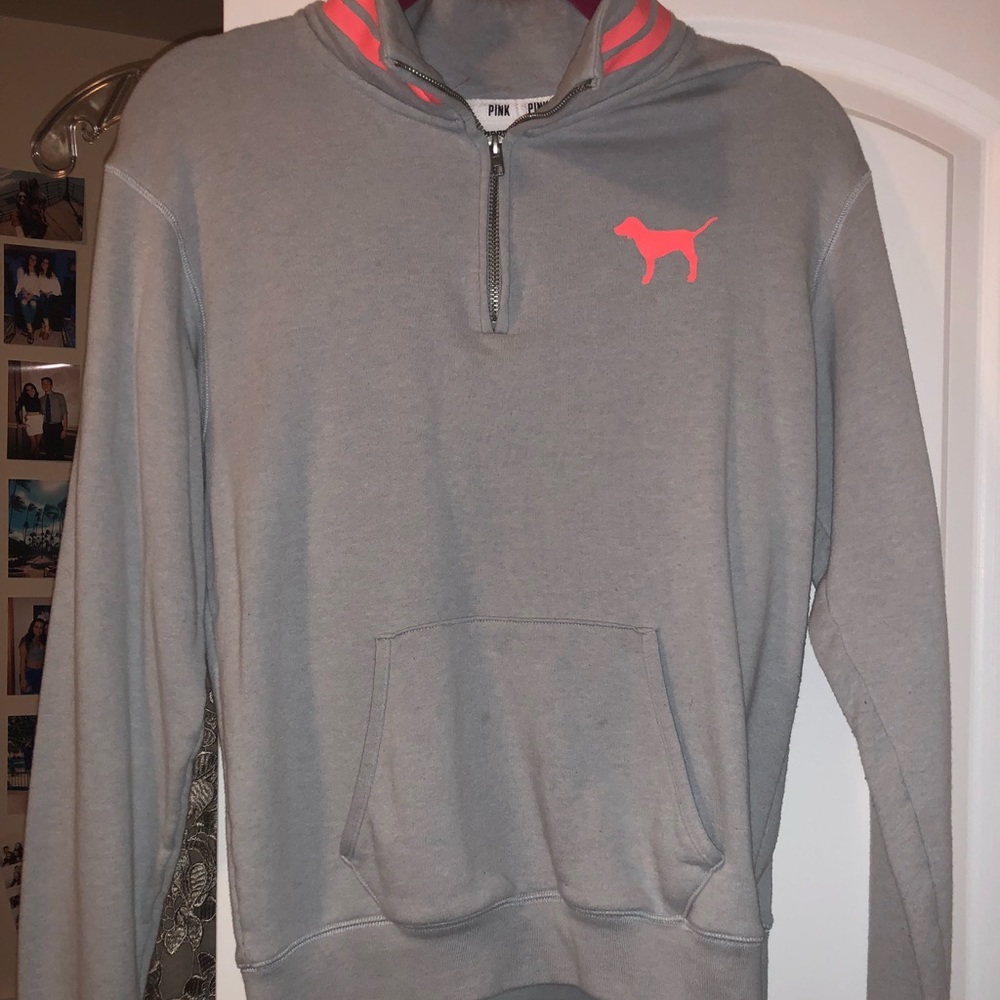 Victoria Secret Pink Half Zip Hoodie